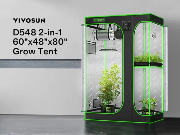 indoor plant tent VIVOSUN 2-in-1 Indoor Grow Tent 60''X48''X80'' – Extended Seasons Indoor  Gardening