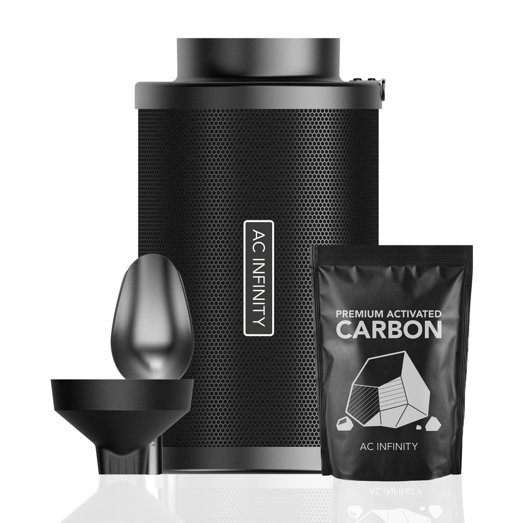 AC Infinity Refillable Carbon Filter Kit, 4-inch, 6-Inch or 8-inch