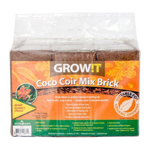 GROW!T® Coco Coir Mix Brick  - 3pk