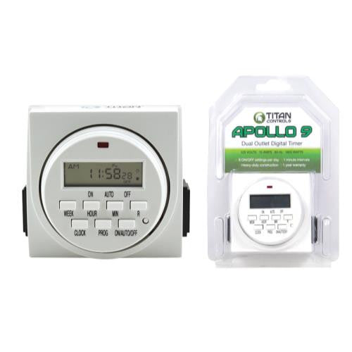 Titan Controls Apollo 9 - Two Outlet Digital Timer – Extended Seasons ...