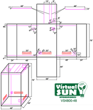 Load image into Gallery viewer, Virtual Sun VS4800-48 Indoor Grow Tent, 48-Inch x 48-Inch x 78-Inch
